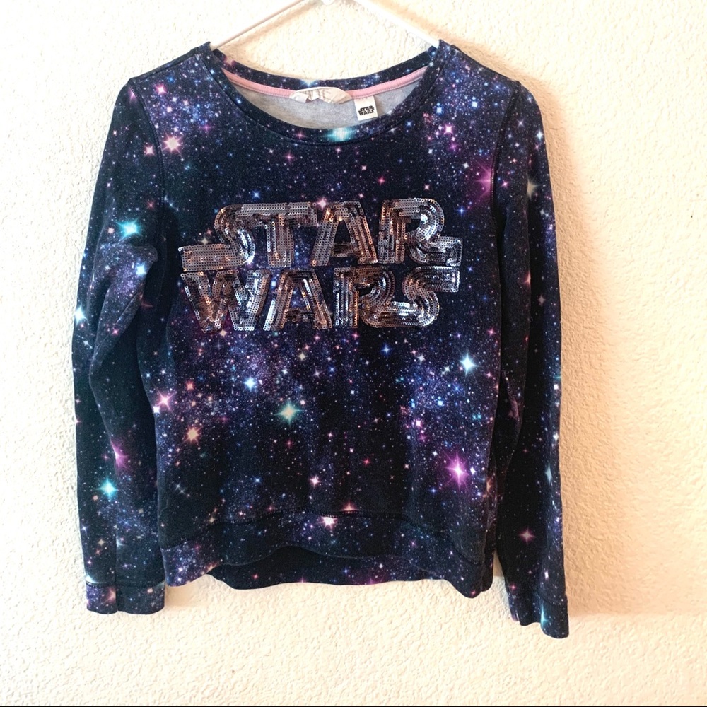 Kids H&M Galaxy Star Wars Sequin Sweater